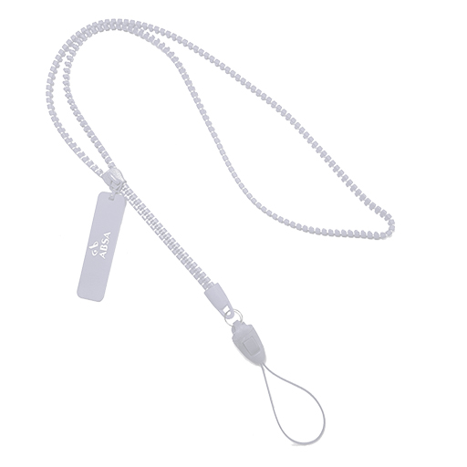 Zipper Lanyard – White