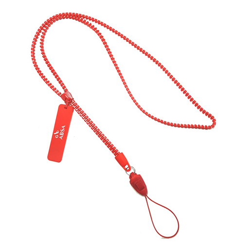 Zipper Lanyard – Red